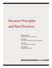 Document image, Principles and Best Practices of Recounts